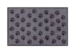 Turtle Designs Small Paws Grey Rug
