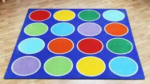 Placement Rugs Rainbow Circles Rug