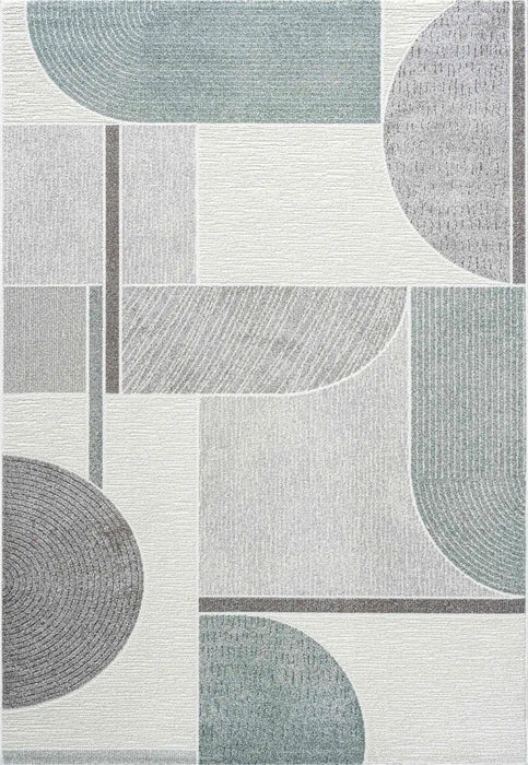 Mastercraft milano mastercraft 046 0002 6141 Green, Grey, Multicoloured Living Room Rug.