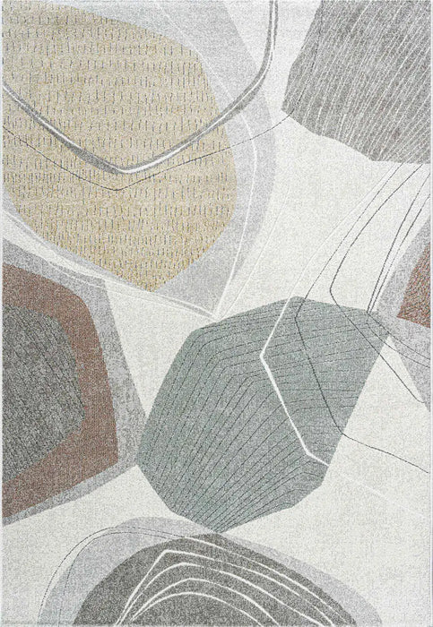 Mastercraft milano mastercraft 046 0006 6161 Green, Grey, Beige, Ivory, Multicoloured Living Room Rug.
