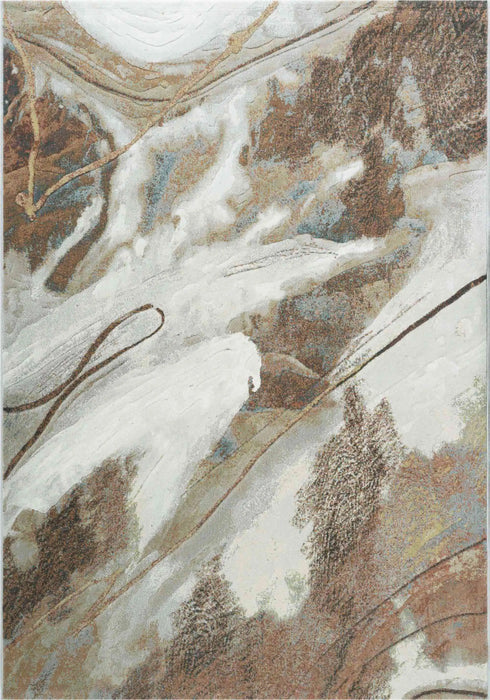 Mastercraft galleria 063 0529 7270 Brown, Ivory, Multicoloured Living Room Moroccan Rug.