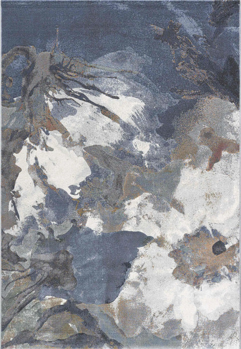 Mastercraft galleria 63807 2626 Blue, Multicoloured Living Room Moroccan Rug.
