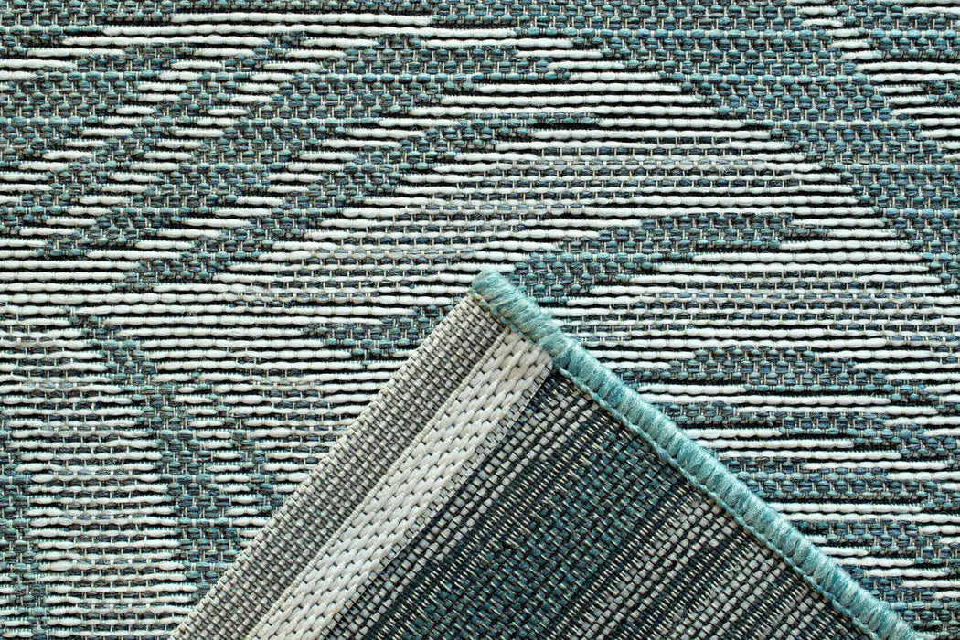 Mastercraft newquay 96014 5009 Blue Living Room Geometric Rug.