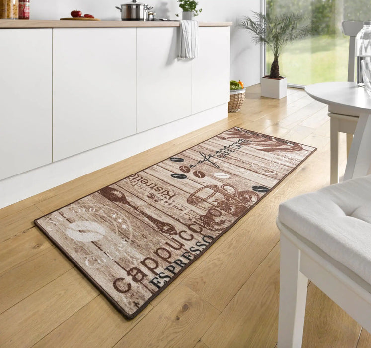 Hanse Home loop hh delicious coffee Brown Kitchen Rug.