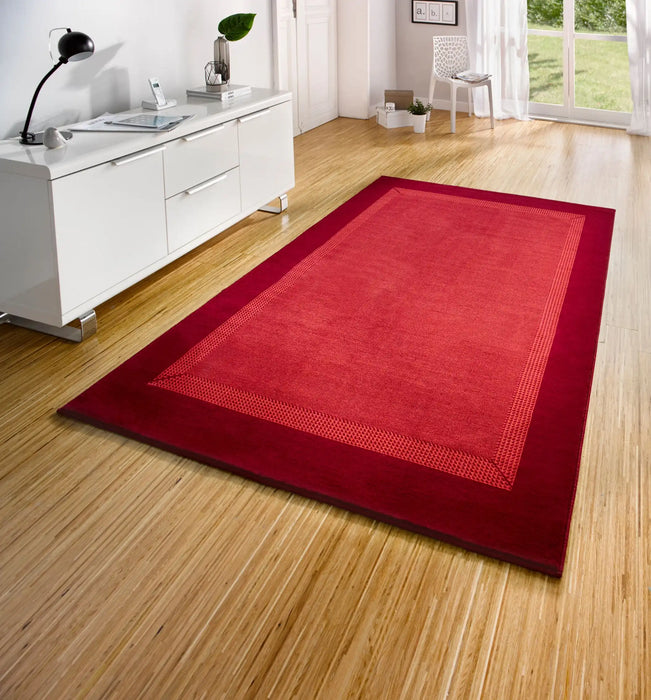 Hanse Home basic basic red Red Living Room Geometric Rug.