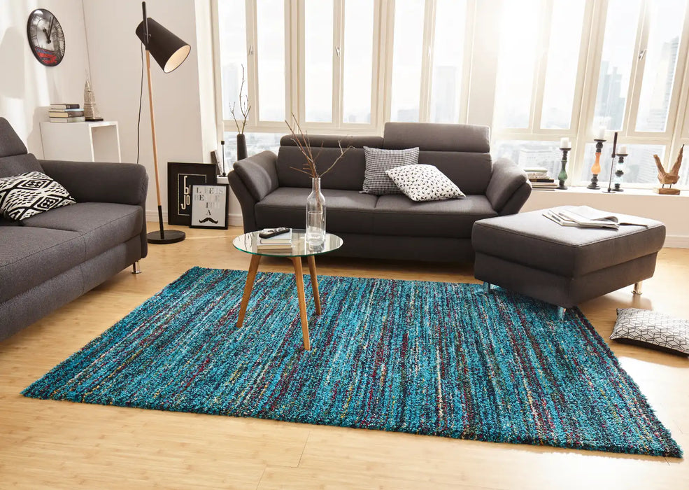 Mint Rugs nomadic hh 102691 blue Blue Living Room Moroccan Rug.