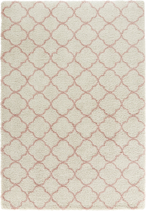 Mint Rugs grace luna cream rose Ivory, Pink Living Room Rug.