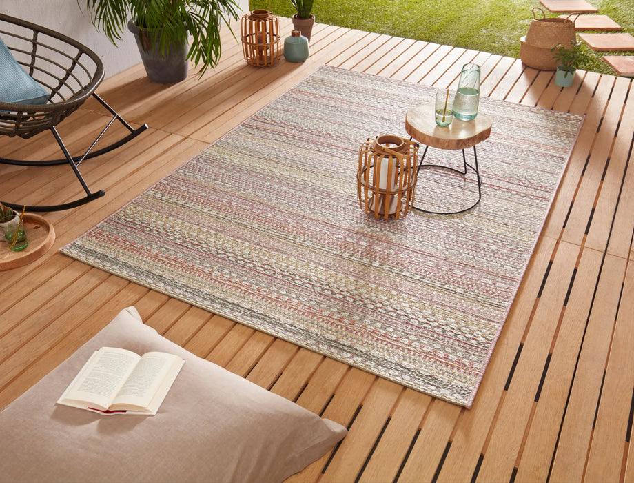 NorthRugs lotus pine rose gold Multicoloured, Pink Living Room Rug.