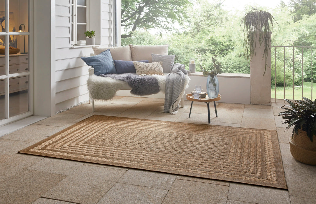 NorthRugs forest limonero beige brown Brown, Beige Living Room Rug.