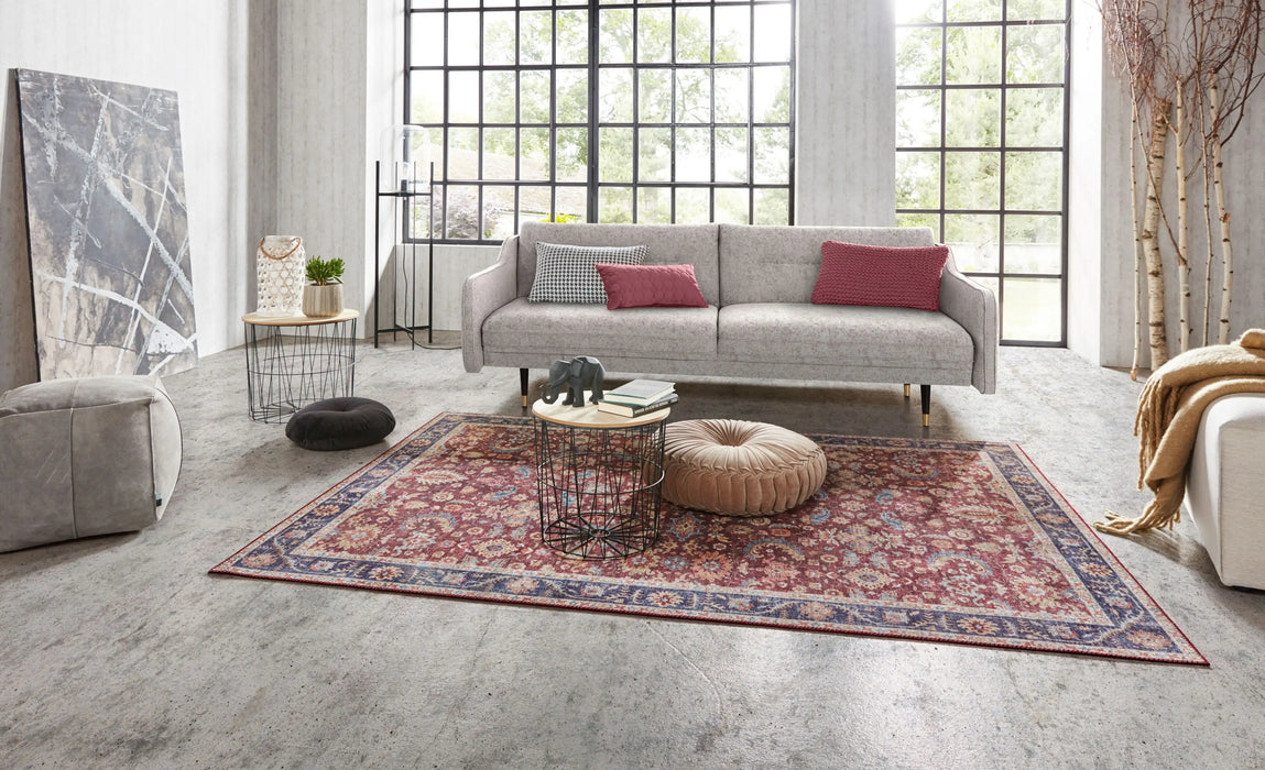 Nouristan asmar vivana bordeaux Multicoloured, Red Living Room Moroccan Rug.