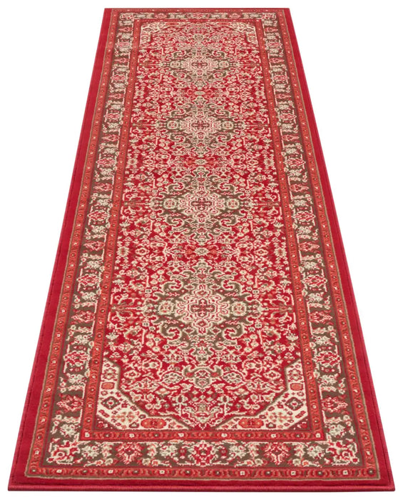 Nouristan mirkan isfahan oriental red Red Living Room Moroccan Rug.