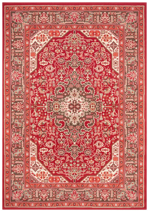Nouristan mirkan isfahan oriental red Red Living Room Moroccan Rug.