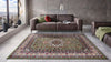 Nouristan mirkan tabriz green Green Living Room Moroccan Rug.