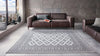 Nouristan mirkan buchara stone grey Grey Living Room Moroccan Rug.