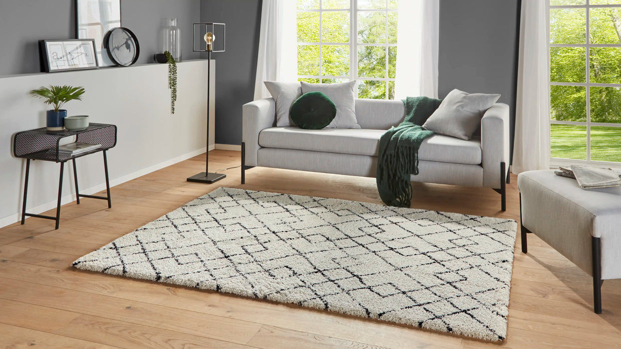 Mint Rugs allure archer cream Ivory Living Room Rug.