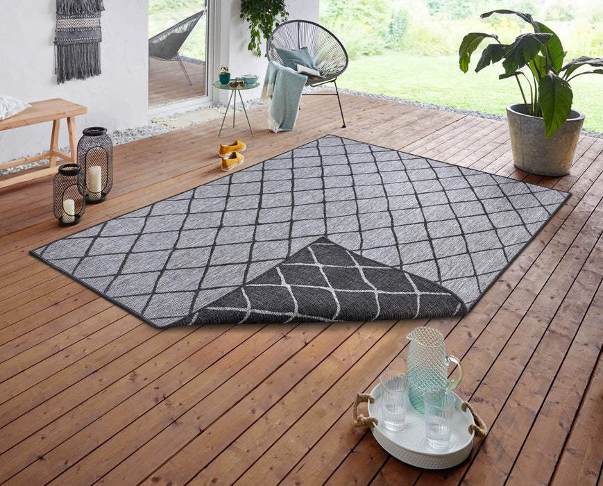 NorthRugs twin malaga night silver Grey Living Room Rug.