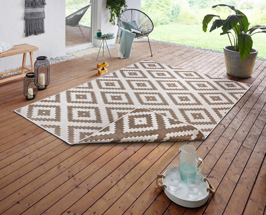 NorthRugs twin malta linen Brown, Ivory Living Room Rug.
