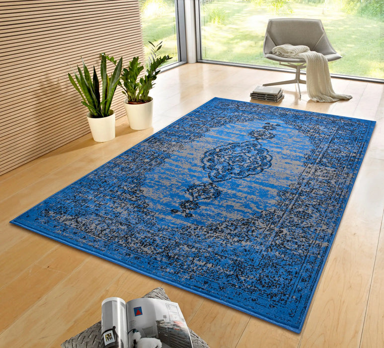 Hanse Home gloria meridional jeans Blue, Navy Living Room Rug.