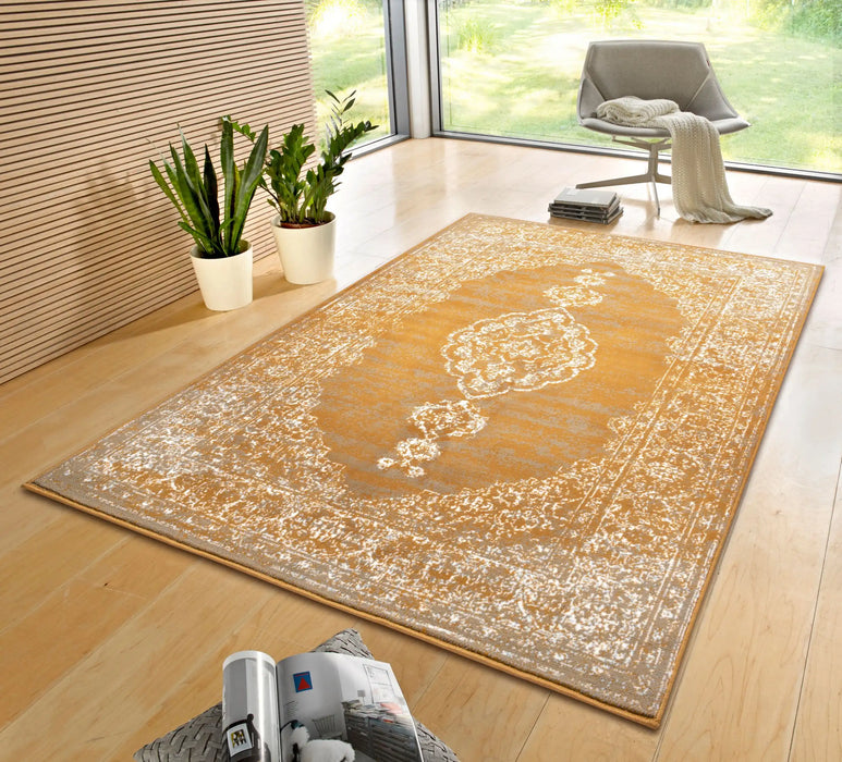 Hanse Home gloria meridional mustard Yellow Living Room Rug.