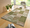 Hanse Home gloria bloques green cream Green Living Room  Rug.