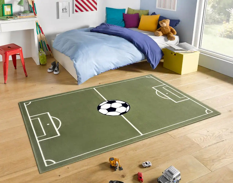 Hanse Home adventures hanse home estadio green Green Living Room Rug.