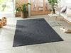 NorthRugs braided trenzado dark grey Grey Living Room  Rug.