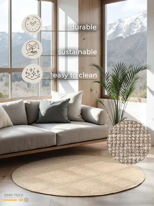 Boucle 105973 Ivory White Rug