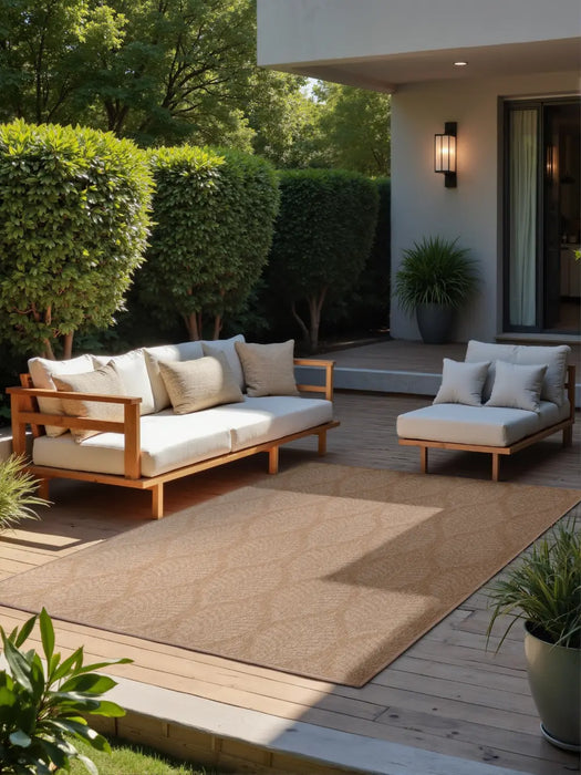 Duet 106247 Jute White Indoor / Outdoor Reversible