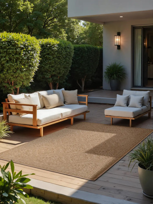 Duet 106252 Jute White Indoor / Outdoor Reversible