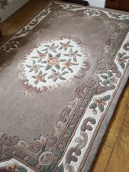 Origins shensi beige Beige Living Room Wool Rug.