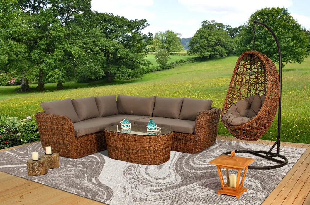 Asiatic patio pat20 natural marble Brown Outdoor Striped Rug.