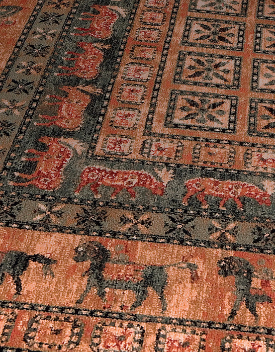 Mastercraft kashqai 4301 500 Multicoloured, Orange Living Room Wool Rug.