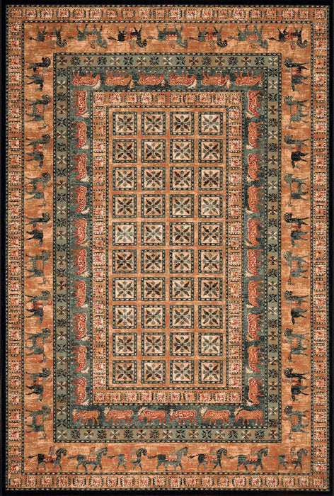 Mastercraft kashqai 4301 500 Multicoloured, Orange Living Room Wool Rug.