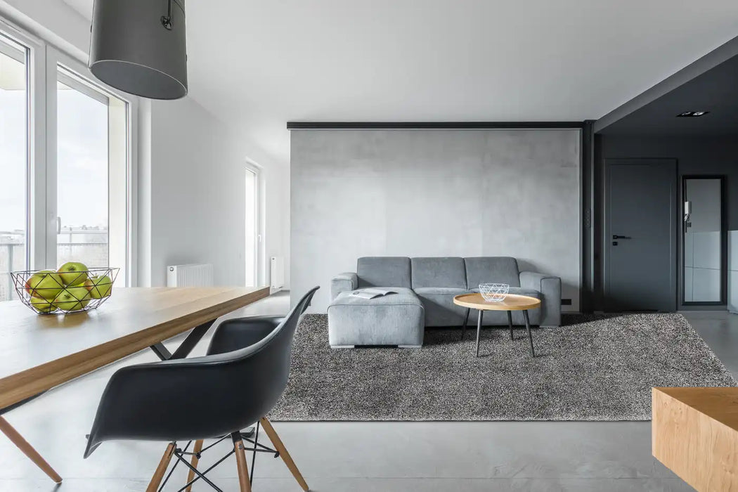 Asiatic ritchie grey Grey Living Room Shaggy Rug.