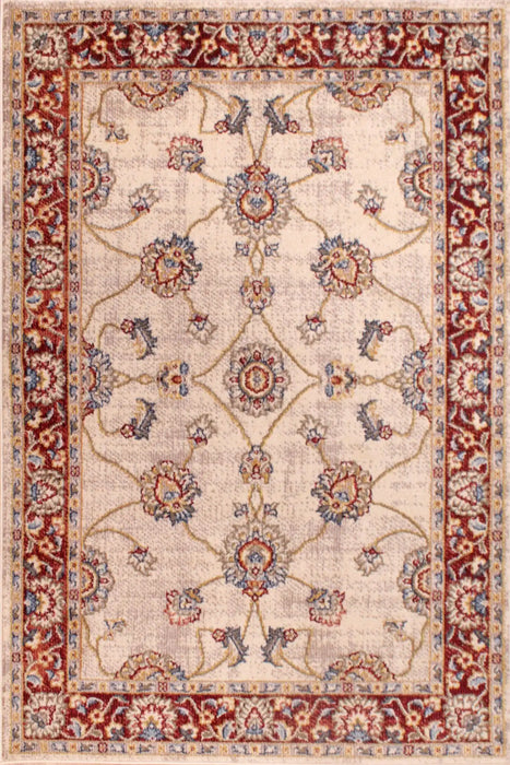 URCO orient urco 5929 cream red Multicoloured, Red, Cream Living Room Moroccan Rug.