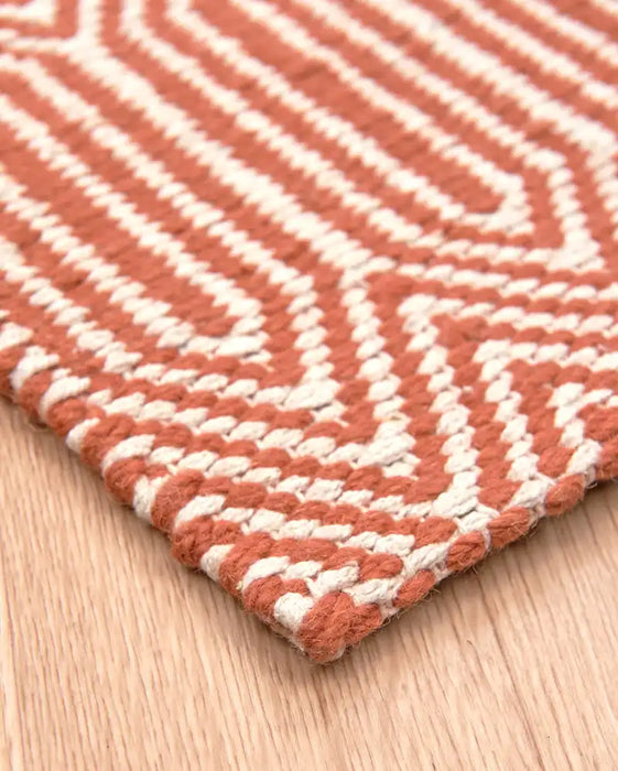 Asiatic sloan orange Orange Living Room Striped Rug.