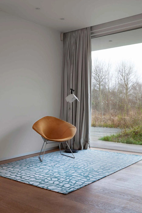 Louis de Poortere mad men dedalo 9203 blue marine Blue Living Room Flat Weave Rug.