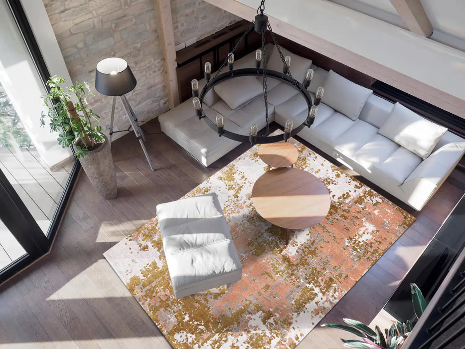Mastercraft moda mastercraft 471 27 gc700 Yellow, Multicoloured Living Room Rug.