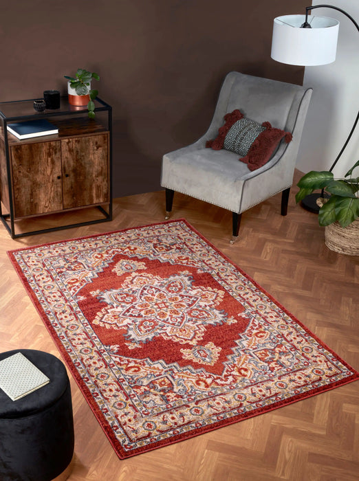 URCO orient urco 8917 red Red Living Room Moroccan Rug.