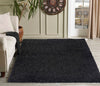 Serdim Rugs oxford 912 anthracite Grey, Black Living Room Shaggy Rug.