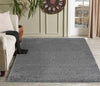 Serdim Rugs oxford 912 dark grey Grey Living Room Shaggy Rug.
