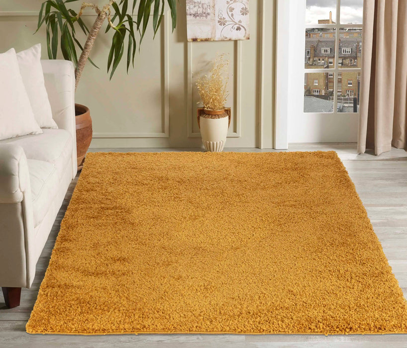 Serdim Rugs oxford 912 gold Yellow Living Room Shaggy Rug.