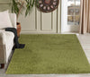 Serdim Rugs oxford 912 green Green Living Room Shaggy Rug.