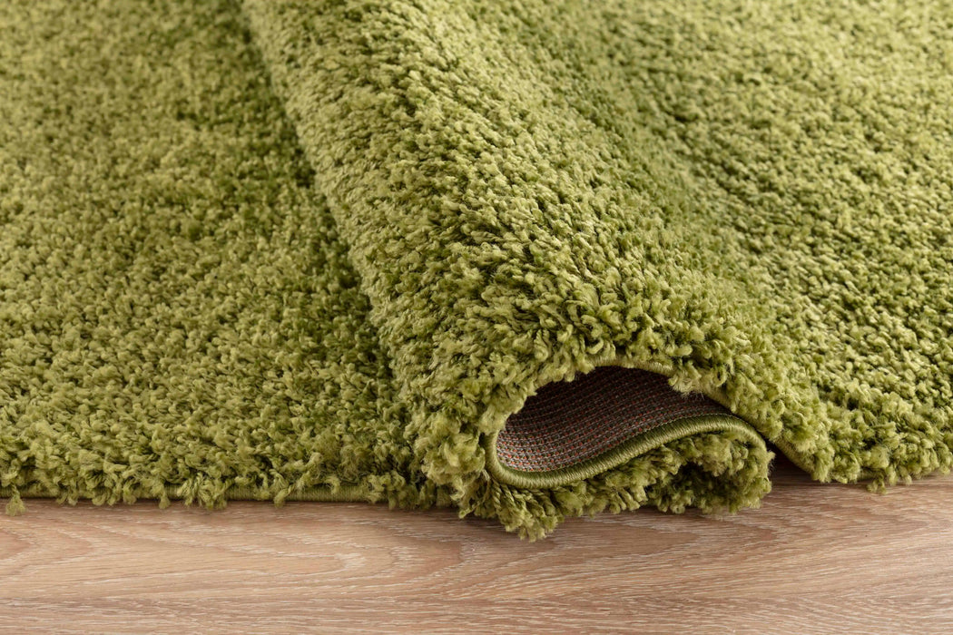 Serdim Rugs oxford 912 green Green Living Room Shaggy Rug.