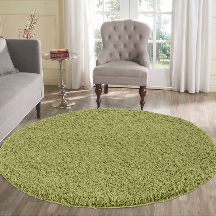Serdim Rugs oxford 912 green Green Living Room Shaggy Rug.