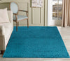 Serdim Rugs oxford 912 teal Blue, Teal Living Room Shaggy Rug.
