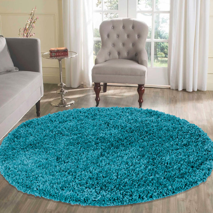 Serdim Rugs oxford 912 teal Blue, Teal Living Room Shaggy Rug.