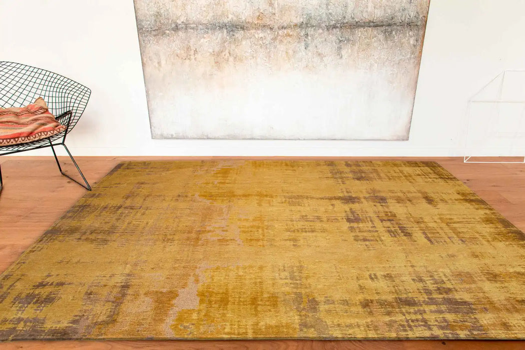 Louis de Poortere atlantic venetian dust 9235 rialto gold Yellow Living Room Flat Weave Rug.