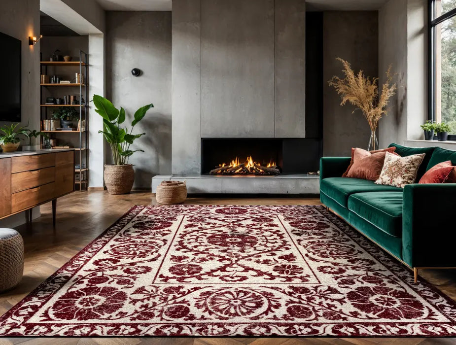 Antiquarian Suzani Zephyr 9734Washable Rug