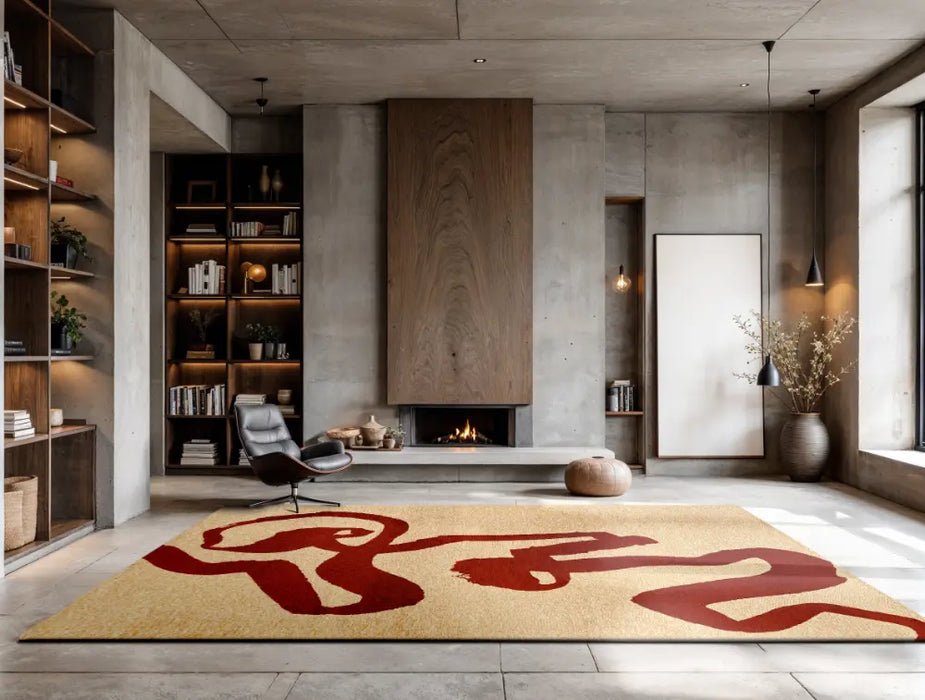 Craft Ribbon Imperial Red 9847Washable Rug